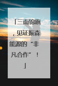 三面锦旗，见证振森能源的“非凡合作”！